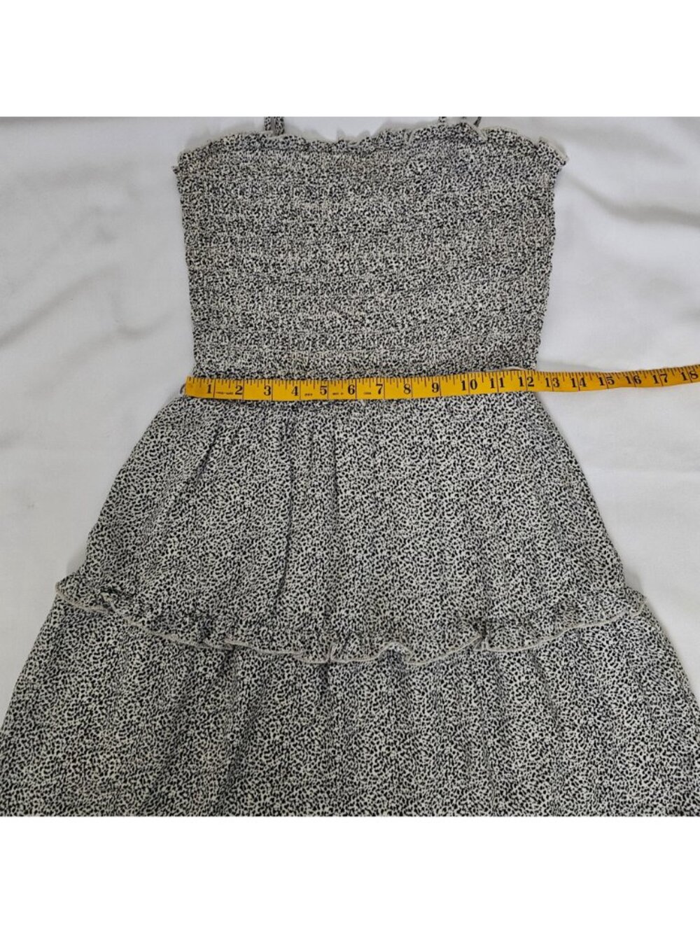 Jessica Simpson Smocked Spaghetti Strap Tiered Georgette Sundress Women's Small - Picture 9 of 12